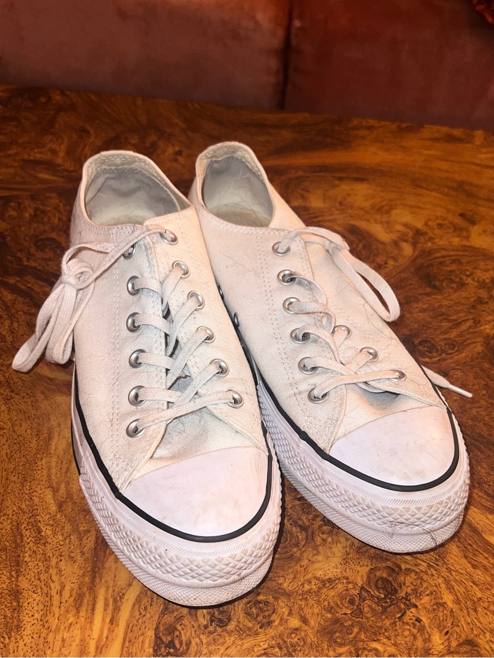 White platform converse